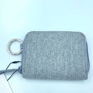 Vera Bradley RFID Petite Zip Around Wallet Medium Heather Gray NWT